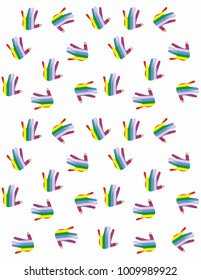 Children hands of different colors