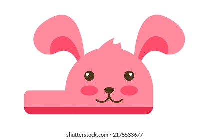 Children hare slipper. Vector illustration