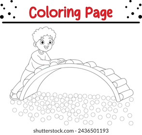  children having fun playground coloring page