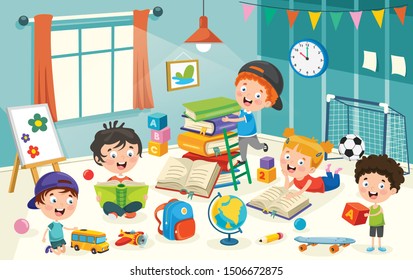 Children Having Fun In A Room