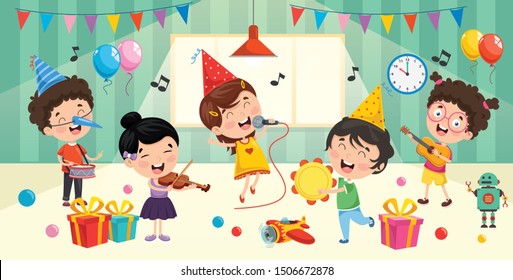 Children Having Fun In A Room