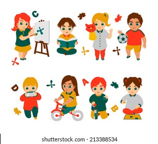 Children having fun with your hobbies 