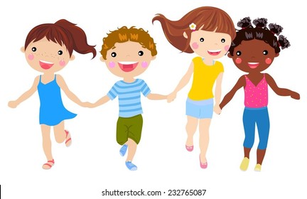 28,135 Boy And Girl Holding Hands Stock Vectors, Images & Vector Art ...