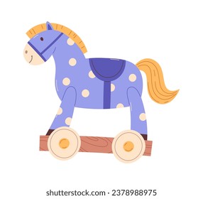 Children Horse Toy Vector Illustration
