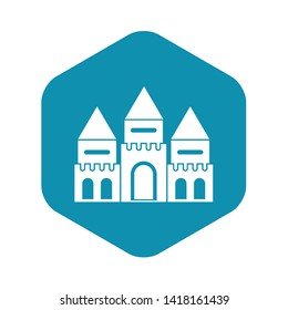 Children house castle icon in simple style isolated on white background vector illustration