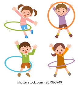 Children To The Hula Hoop