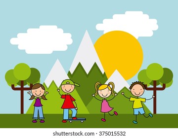 Children icon design 
