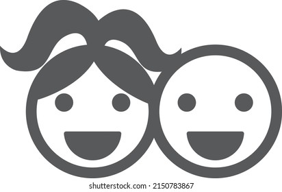 Icono de niños, vector de iconos de niños