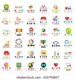 Children Icons Set Isolated On White Stock Vector (Royalty Free ...