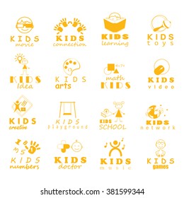 Children Icons Set - Vector Illustration, Graphic Design. Collection Of Color Icons, For Web, Websites, Print, Presentation Templates, Mobile Applications And Promotional Materials