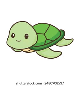 children illustration cute cartoon turtle