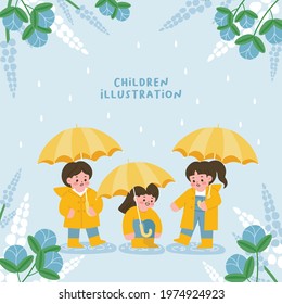 Children illustration. Illustration for educational activities with friends.