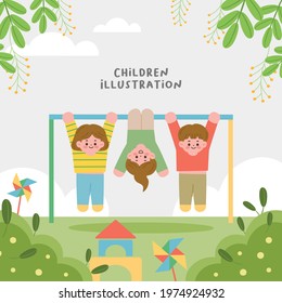 Children illustration. Illustration for educational activities with friends.