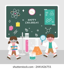 Children illustration. Illustration for educational activities with friends.