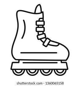 Children inline skates icon. Outline children inline skates vector icon for web design isolated on white background