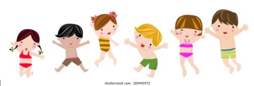 Children jumping