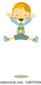 children jumping with having fun