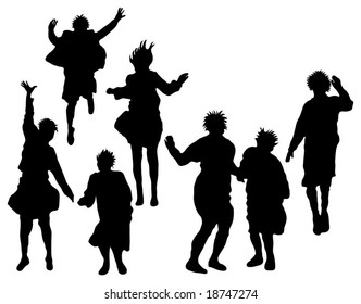 Children jumping / School's out