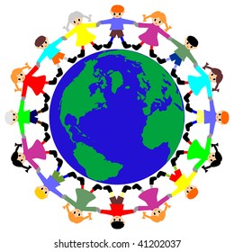 Children to keep for hands round a planet