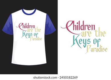Children Are the Keys of Paradise typography design
