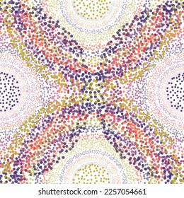 Children, kids sketch drawing. Fashion modern style. Endless fabric print. Seamless festive background from circles.
