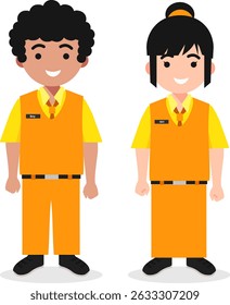 Children in Kindergarten Uniforms for Back to School Themes