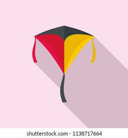Children kite icon. Flat illustration of children kite vector icon for web design