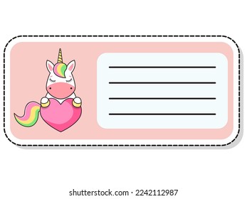 children label. Notebook stickers. Notepad stickers. Vector illustration
