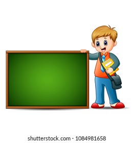 Children are learn something on blackboard