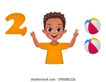 children learning number counting with fingers 