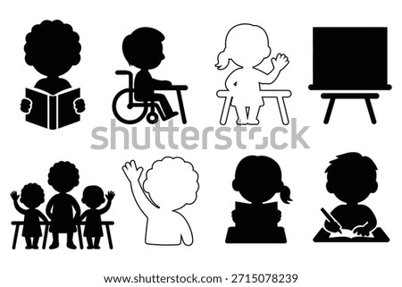 Children learning and participating in school education