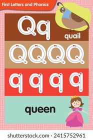 Children Learning Printable - Basic writing practice for kindergarten kids. Alphabet tracing worksheet with all Az letters. Tracing uppercase and lowercase letter 