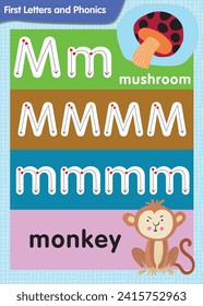 Children Learning Printable - Basic writing practice for kindergarten kids. Alphabet tracing worksheet with all Az letters. Tracing uppercase and lowercase letter 