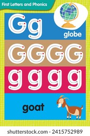 Children Learning Printable - Basic writing practice for kindergarten kids. Alphabet tracing worksheet with all Az letters. Tracing uppercase and lowercase letter 
