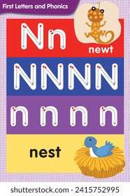 Children Learning Printable - Basic writing practice for kindergarten kids. Alphabet tracing worksheet with all Az letters. Tracing uppercase and lowercase letter 