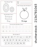 Children Learning Printable - Tracing, Coloring, and Writing Alphabet O