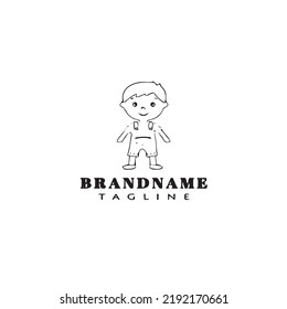 children logo cartoon icon design template black modern graphic vector illustration