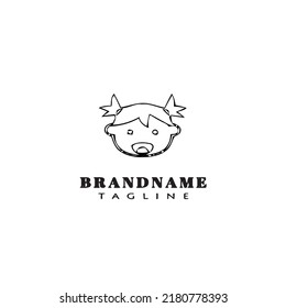 diseño de icono de logotipo infantil plantilla de diseño de vector aislado negro