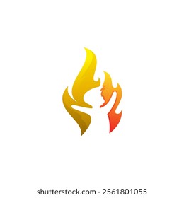 Children logo with flame design vector, danger icons