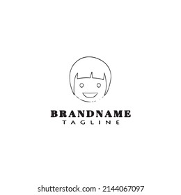 children logo icon design template black modern isolated vector illustration