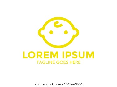 children logo. kindergarten. icon. vector illustration. simple. minimalist
