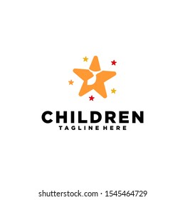 Children logo template vector. Kids logo vector