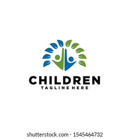 Children logo template vector. Kids logo vector