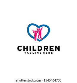 Children logo template vector. Kids logo vector