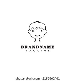 children logo unique icon design template black modern isolated vector illustration