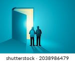 Children looking inside the giant book, vector illustration