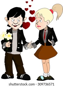 children in love