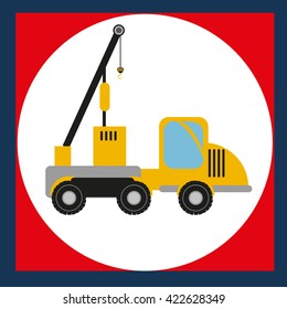 Children machinery construction vector in color backdrop