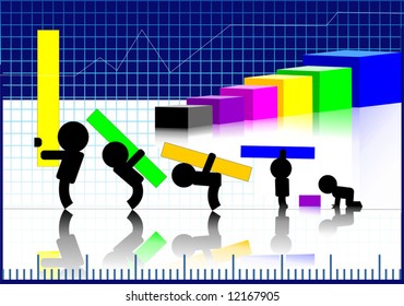 children making graph	