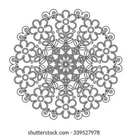 Children mandala for coloring.